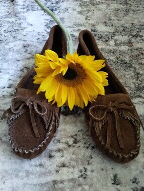 Minnetonka Kilty Moccasins Brown 7
